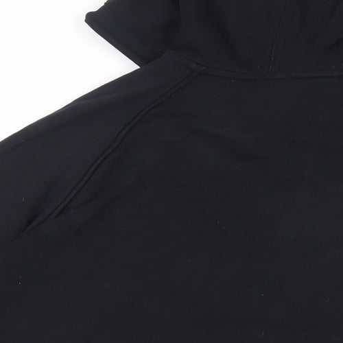 Autograph Womens Black Cotton Pullover Hoodie Size 12 Pullover - Pockets