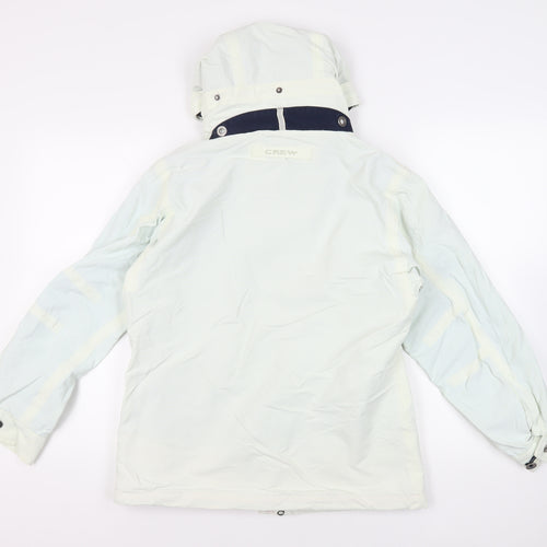 Crew Clothing Womens Ivory Varsity Jacket Jacket Size 10 Zip - Outdoors Hooded Weathergear Technical