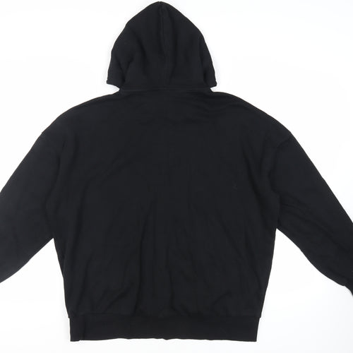 Divided by H&M Mens Black Cotton Pullover Hoodie Size L - Pockets