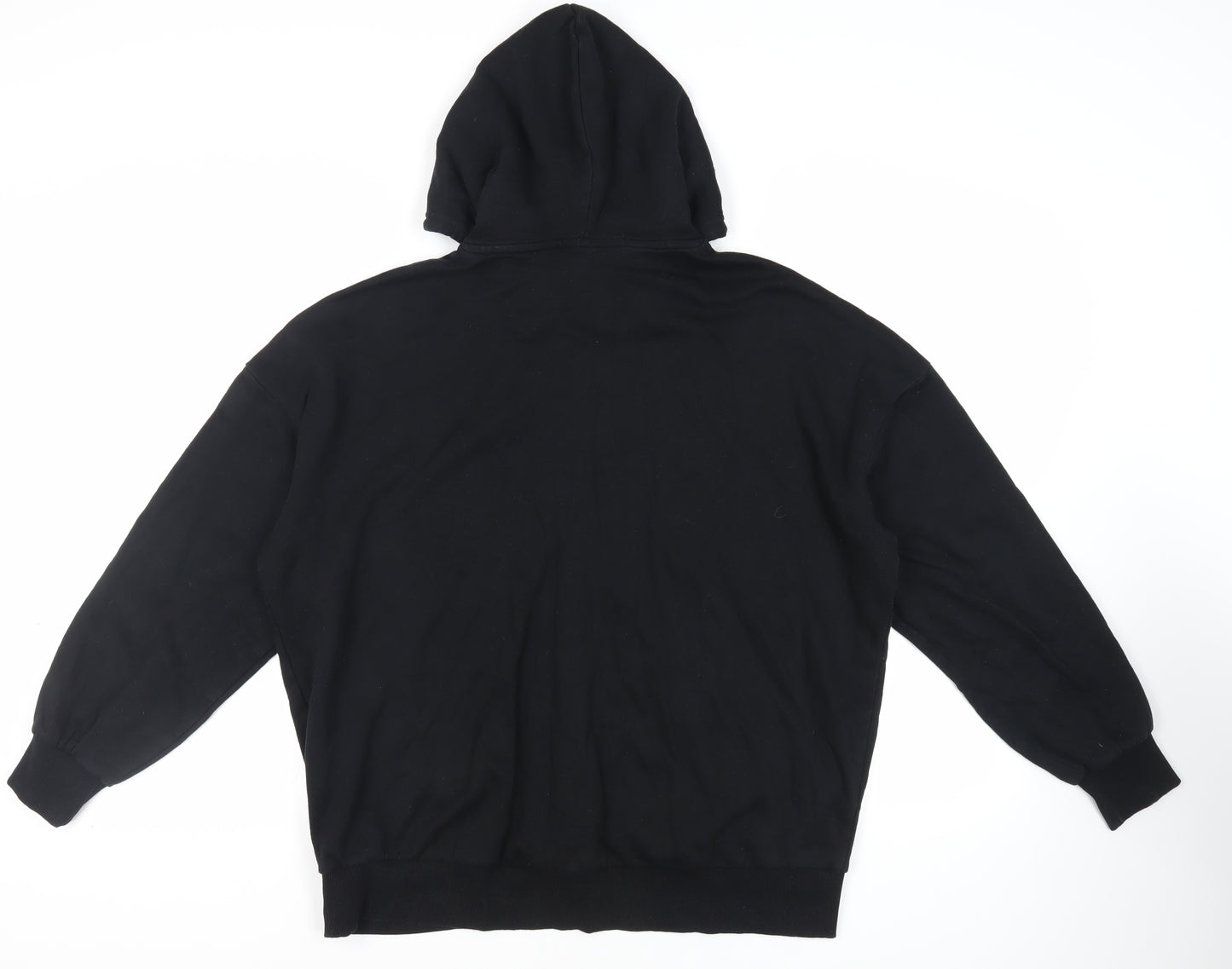 Divided by H&M Mens Black Cotton Pullover Hoodie Size L - Pockets