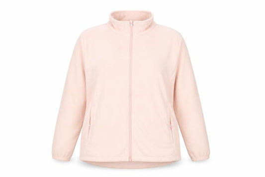 Front view of Outdoor Ventures women’s pink jacket, size UK 16, zip - zipped pockets
