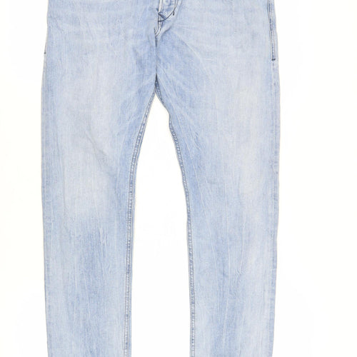 Diesel Mens Blue Cotton Skinny Jeans Size 34 in L32 in Regular Button