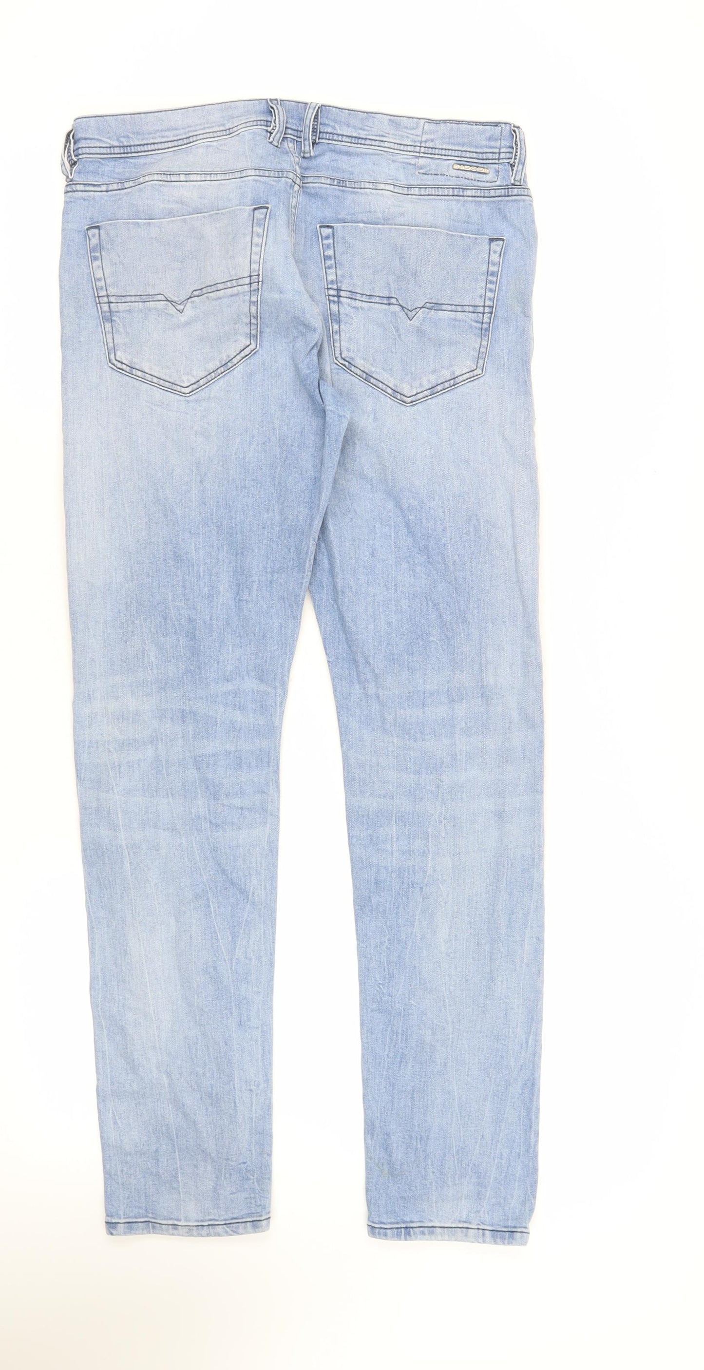 Diesel Mens Blue Cotton Skinny Jeans Size 34 in L32 in Regular Button