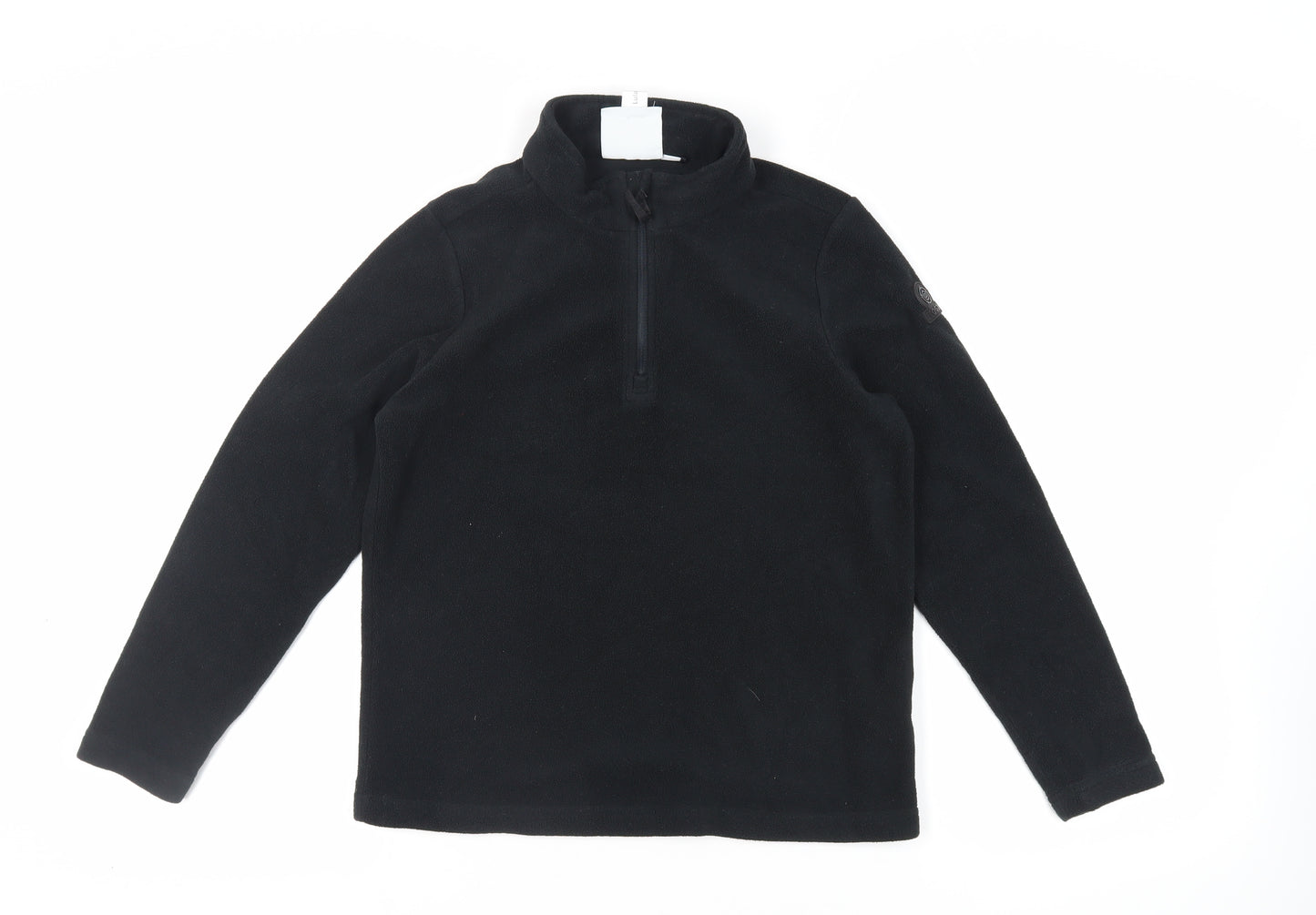 TOG24 Boys Black Polyester Pullover Sweatshirt Size 12 Years Zip - Logo