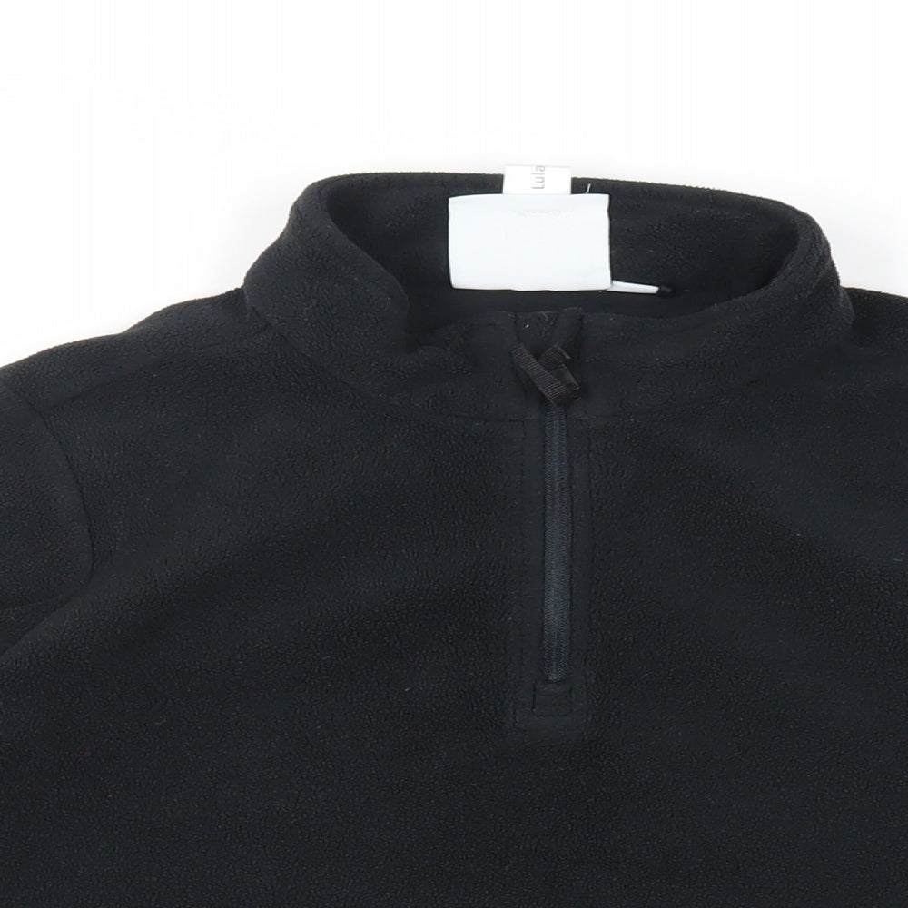 TOG24 Boys Black Polyester Pullover Sweatshirt Size 12 Years Zip - Logo