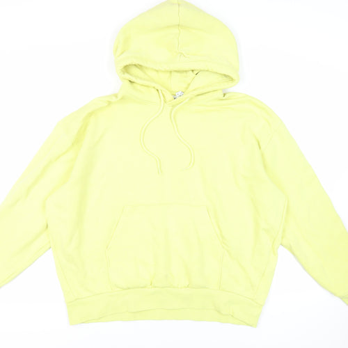 Weekday Womens Yellow Cotton Pullover Hoodie Size M Pullover - Oversized