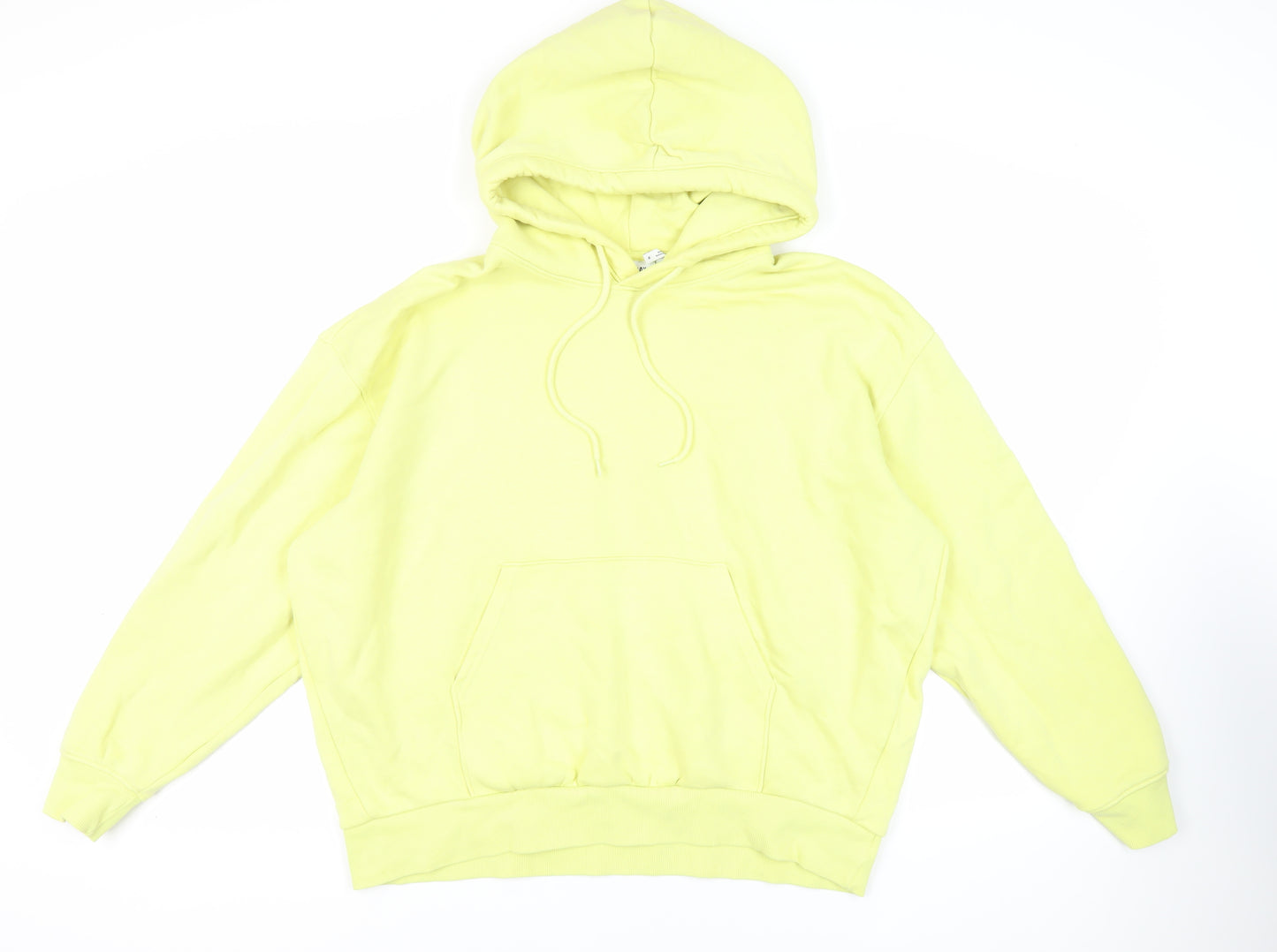 Weekday Womens Yellow Cotton Pullover Hoodie Size M Pullover - Oversized