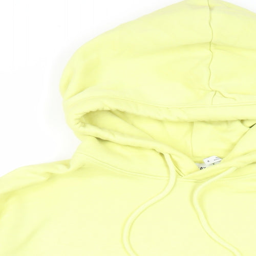 Weekday Womens Yellow Cotton Pullover Hoodie Size M Pullover - Oversized