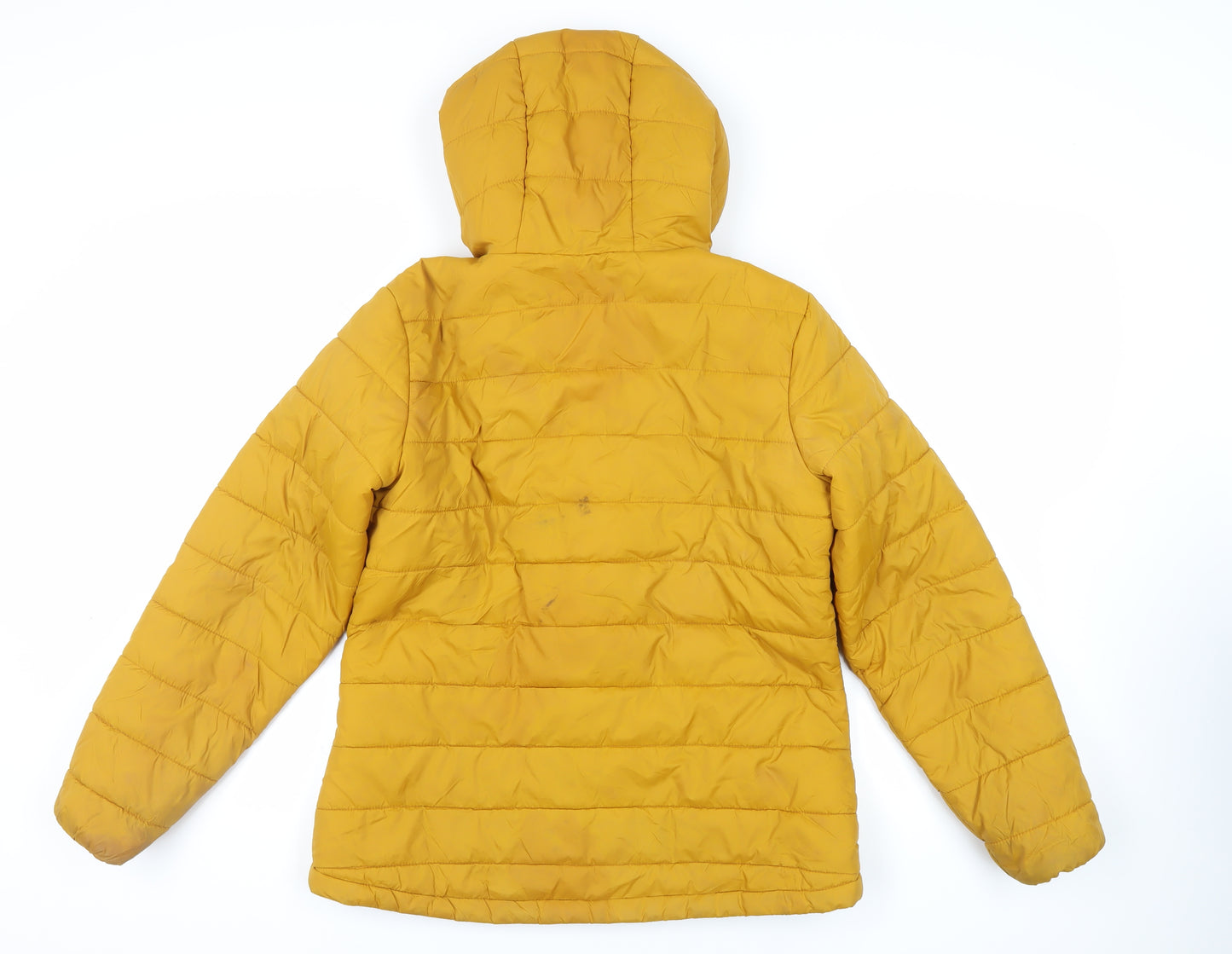 Freedom Trail Womens Yellow Jacket Size 12 Zip - Outdoors Logo Weathergear