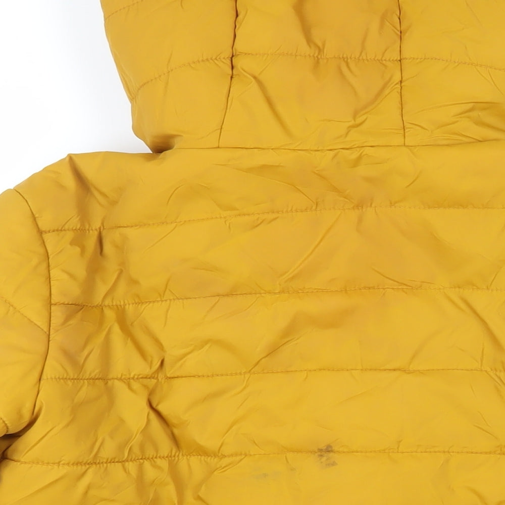 Freedom Trail Womens Yellow Jacket Size 12 Zip - Outdoors Logo Weathergear