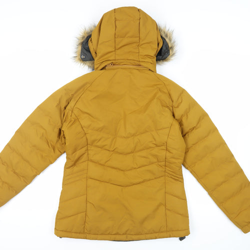 Trespass Womens Yellow Quilted Jacket Size S Zip - Hooded Zipped Pockets Weathergear Coldheat Insulation