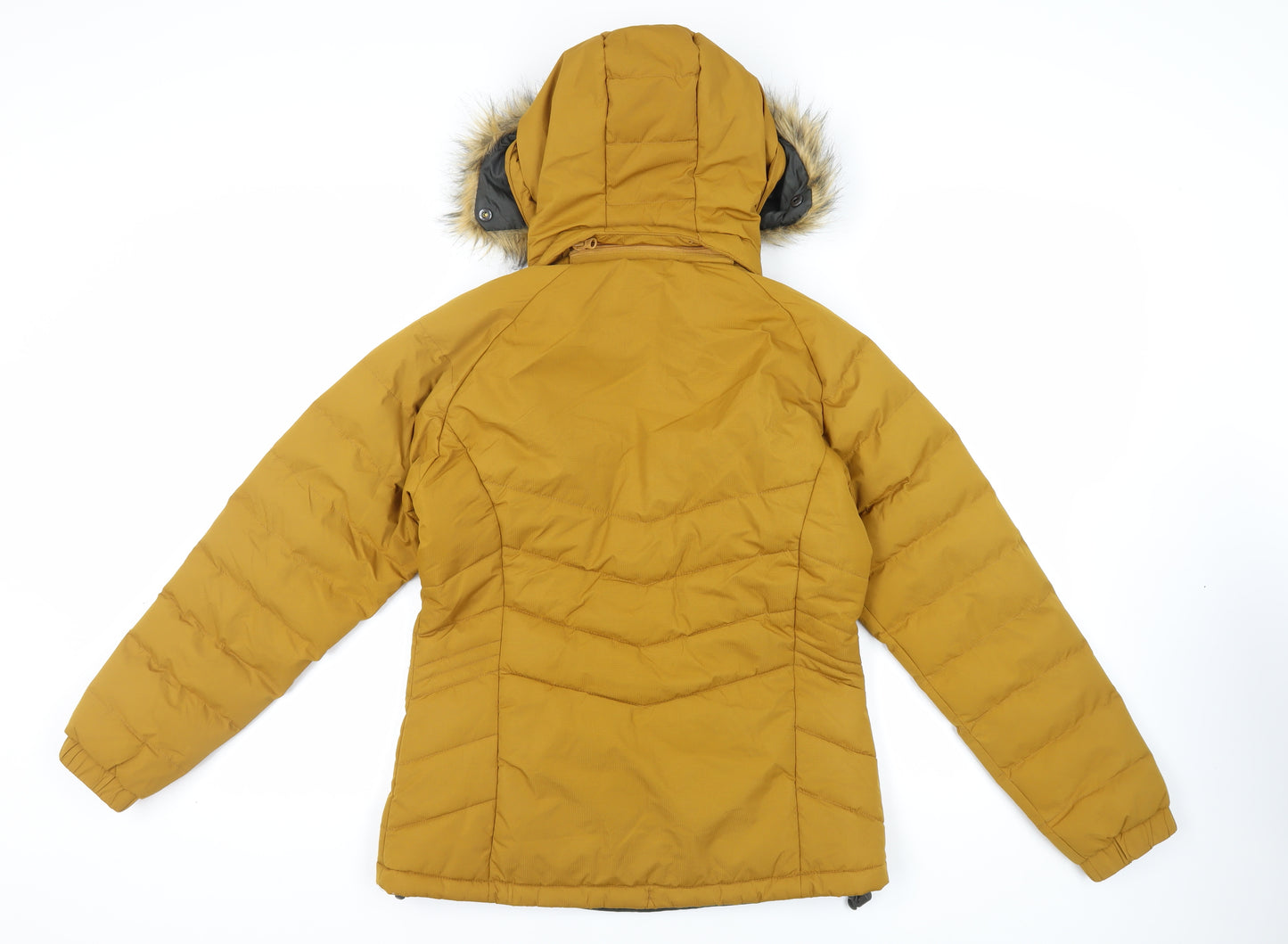 Trespass Womens Yellow Quilted Jacket Size S Zip - Hooded Zipped Pockets Weathergear Coldheat Insulation