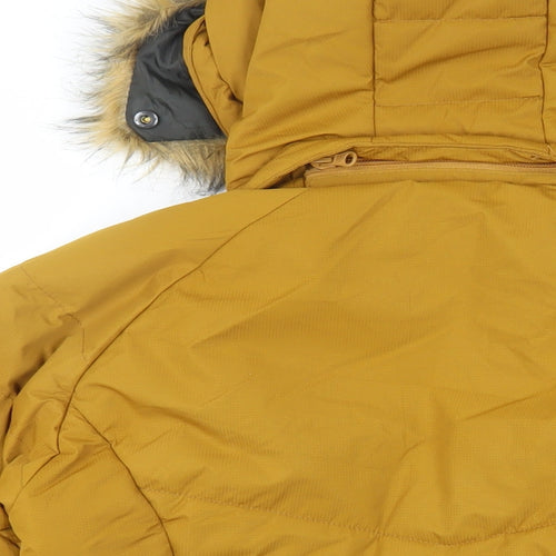 Trespass Womens Yellow Quilted Jacket Size S Zip - Hooded Zipped Pockets Weathergear Coldheat Insulation