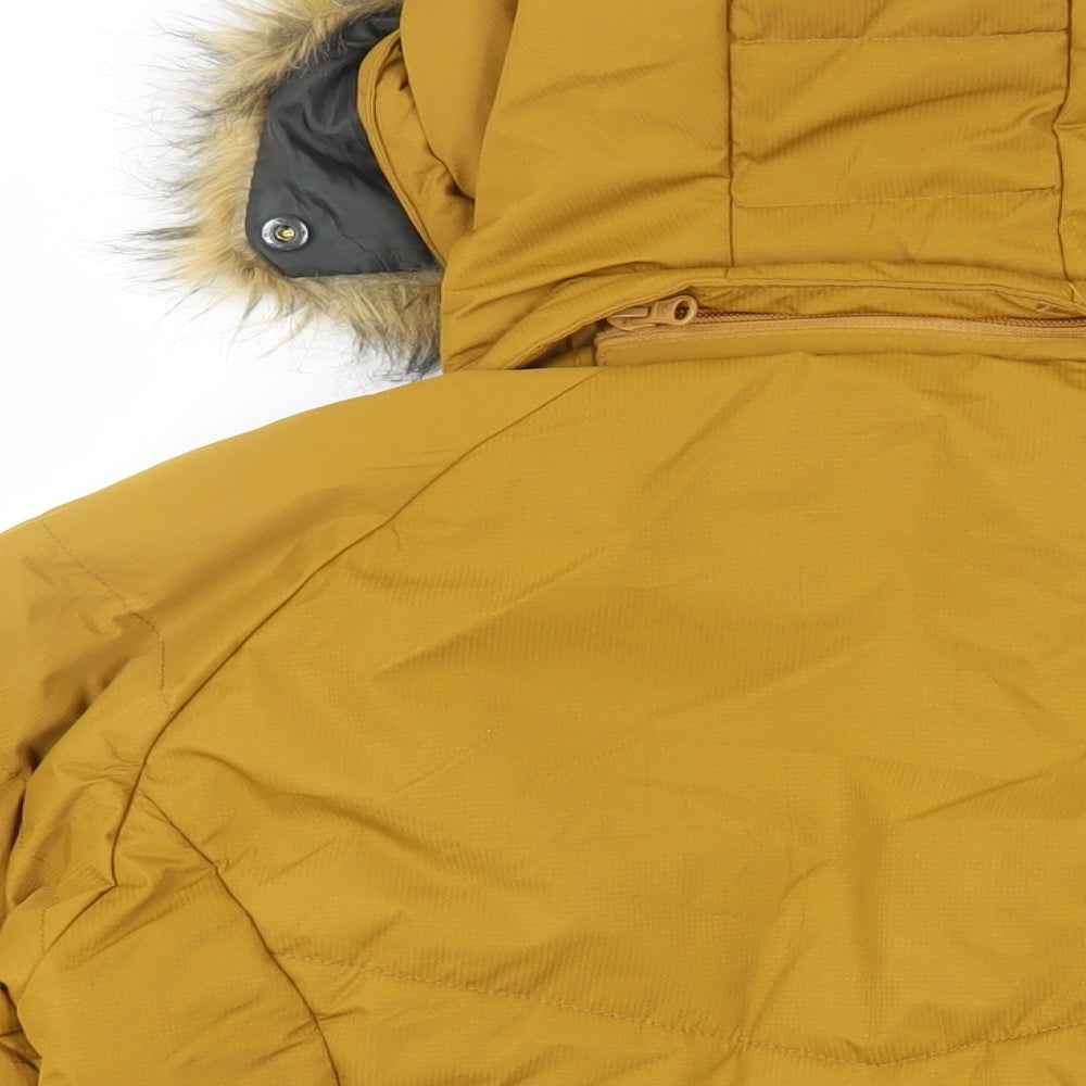 Trespass Womens Yellow Quilted Jacket Size S Zip - Hooded Zipped Pockets Weathergear Coldheat Insulation