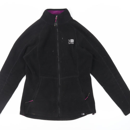 Karrimor Womens Black Jacket Size 10 Zip - Logo Zipped Pockets