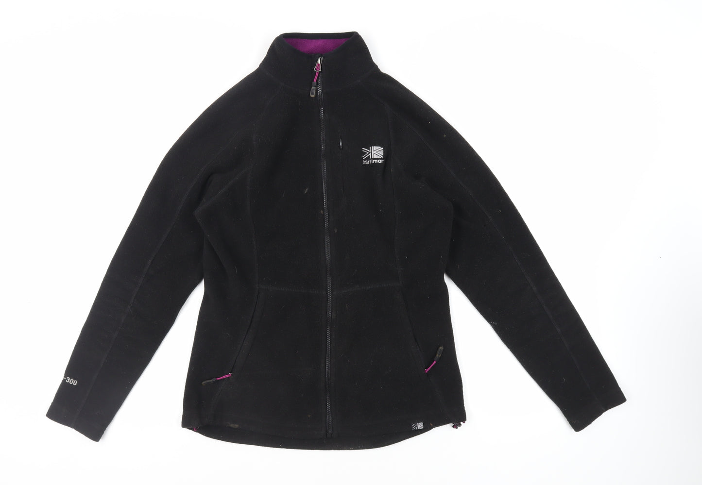 Karrimor Womens Black Jacket Size 10 Zip - Logo Zipped Pockets