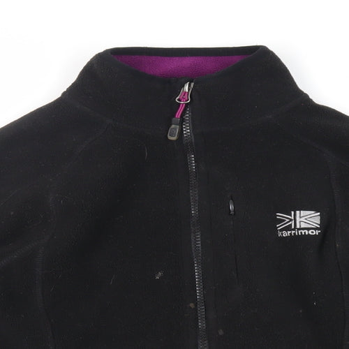 Karrimor Womens Black Jacket Size 10 Zip - Logo Zipped Pockets