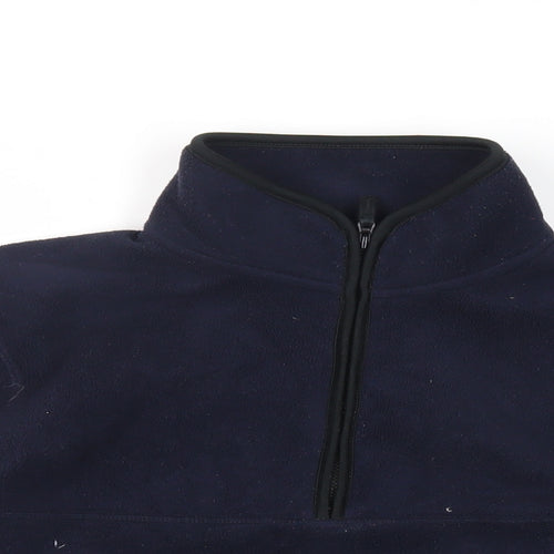 Uniqlo Boys Blue Polyester Pullover Sweatshirt Size 13 Years Zip
