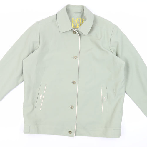 David Barry Womens Green Jacket Size 16 Button - Lightweight