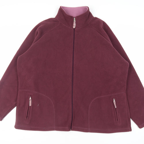 Tayberry Womens Purple Jacket Size 3XL Zip - Zipped Pockets