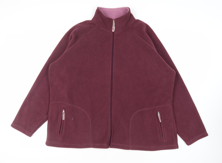 Tayberry Womens Purple Jacket Size 3XL Zip - Zipped Pockets