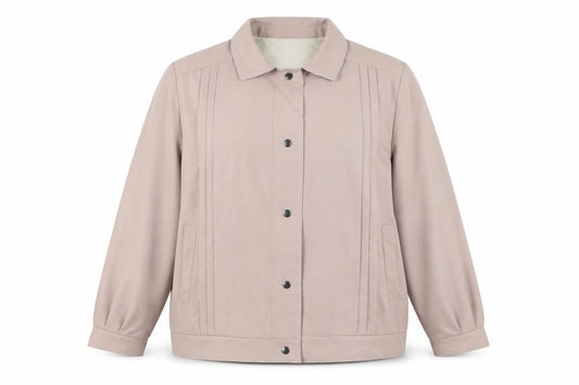 Front view of Scotchgard women’s pink jacket, size UK 18, snap - lightweight shower resistant