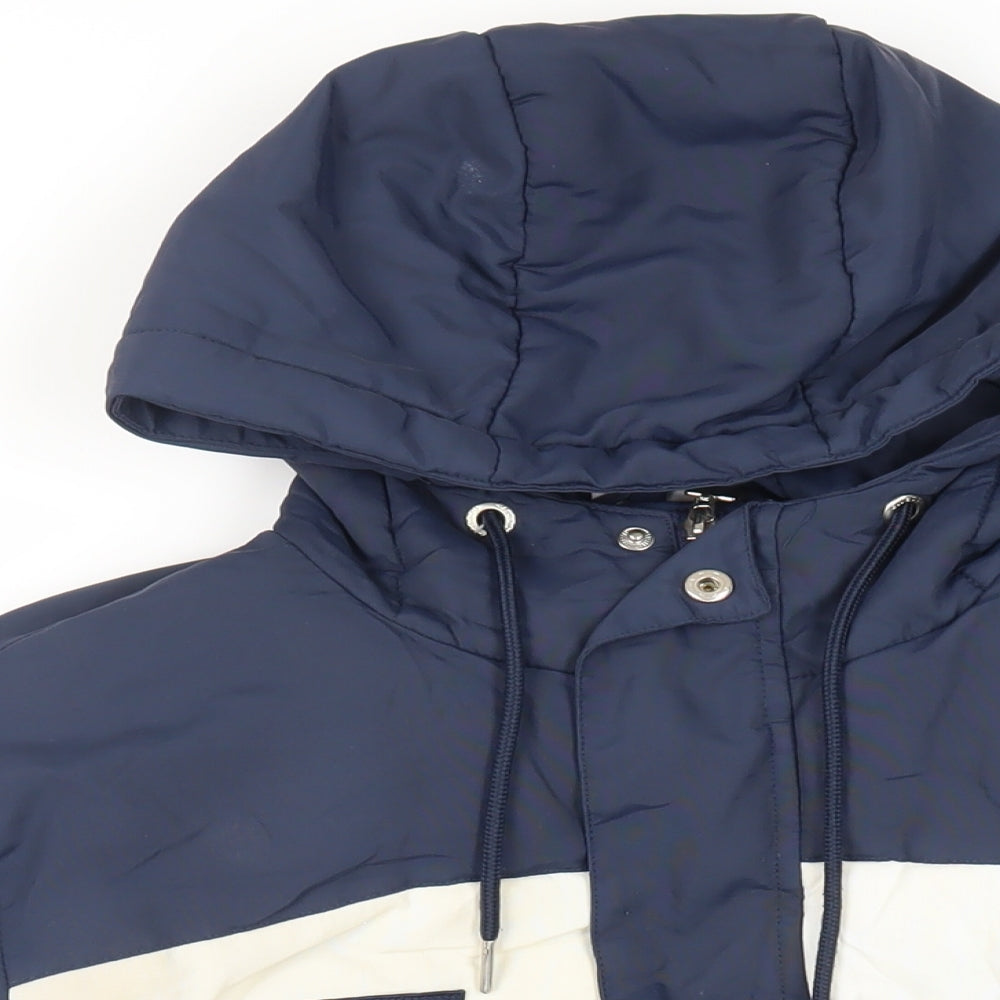 ellesse Mens Blue Puffer Jacket Jacket Size S Zip - Logo Hooded