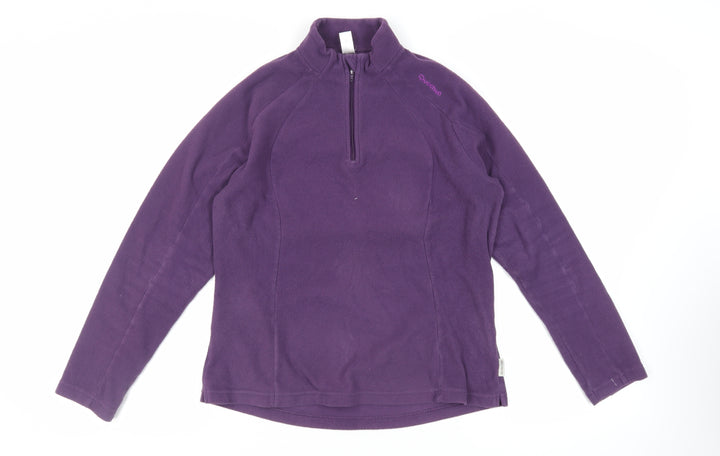 Oxylane Womens Purple Polyester Pullover Sweatshirt Size L Zip