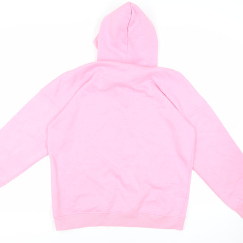 Boohoo Womens Pink Cotton Pullover Hoodie Size M Pullover