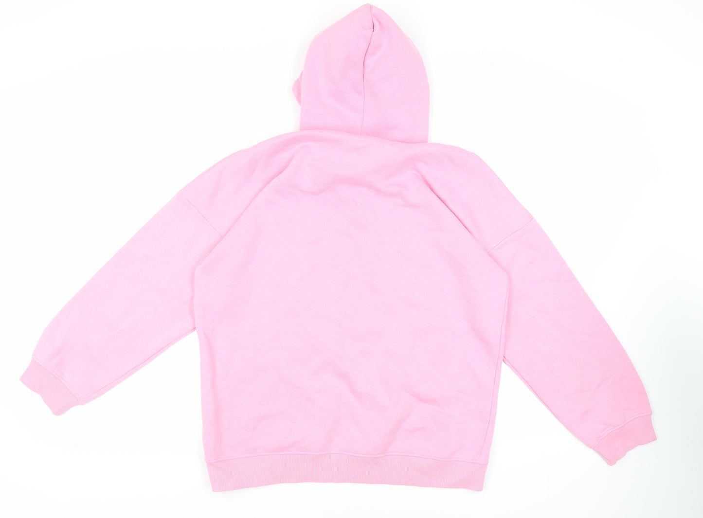 Boohoo Womens Pink Cotton Pullover Hoodie Size M Pullover