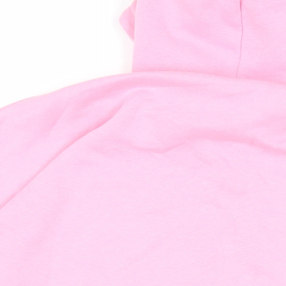 Boohoo Womens Pink Cotton Pullover Hoodie Size M Pullover