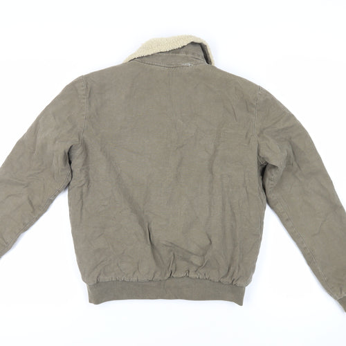 Brandy Melville Womens Brown Bomber Jacket Jacket One Size - Fluffy Lining