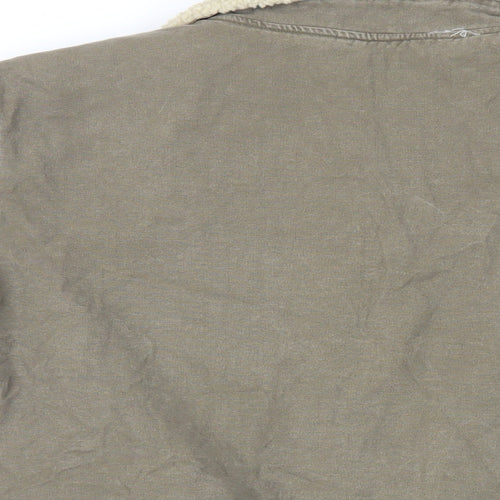 Brandy Melville Womens Brown Bomber Jacket Jacket One Size - Fluffy Lining