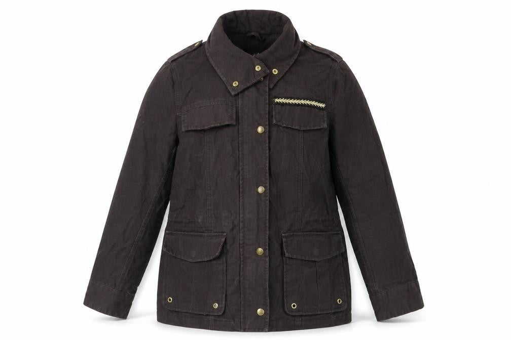 H&M Womens Brown Jacket Size 8 Zip