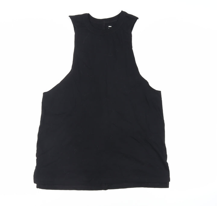 aso Womens Black Cotton Pullover Tank Size 10 Crew Neck Pullover - Gym Workout Running