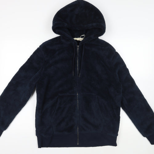 Marks and Spencer Mens Blue Jacket Size M Zip - Pockets