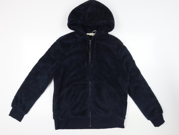 Marks and Spencer Mens Blue Jacket Size M Zip - Pockets