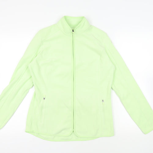 Marks and Spencer Womens Green Jacket Size 12 Zip - Zipped Pockets