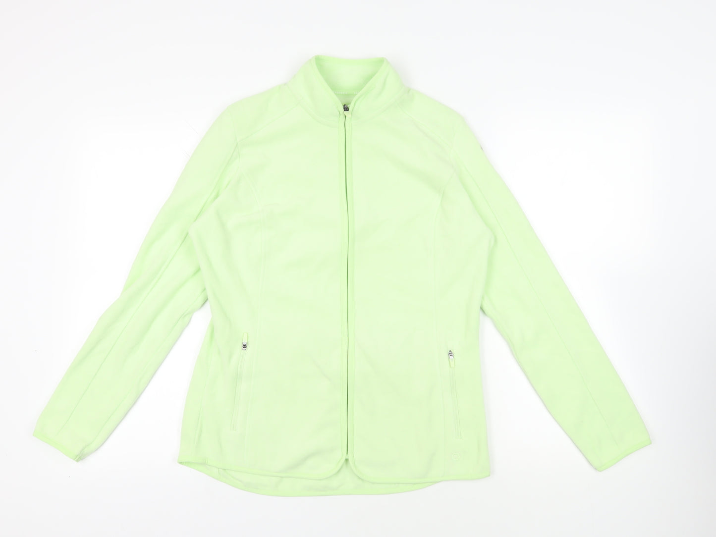 Marks and Spencer Womens Green Jacket Size 12 Zip - Zipped Pockets