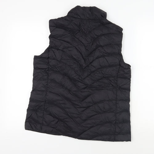 Marks and Spencer Womens Black Gilet Jacket Size 14 Zip - Zipped Pockets