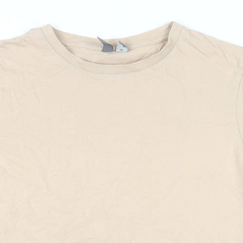 ASOS Mens Beige Cotton T-Shirt Size XS Crew Neck