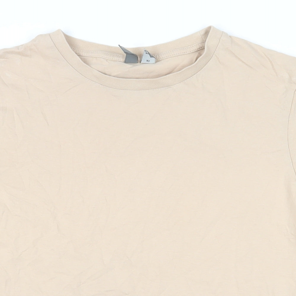 ASOS Mens Beige Cotton T-Shirt Size XS Crew Neck