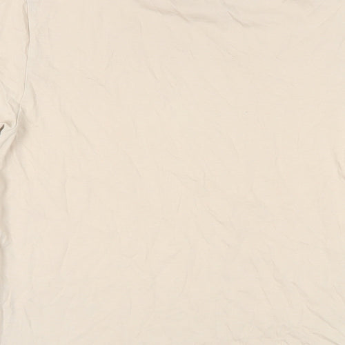 ASOS Mens Beige Cotton T-Shirt Size XS Crew Neck