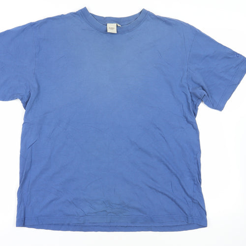 Cotton Traders Mens Blue Cotton T-Shirt Size M Crew Neck