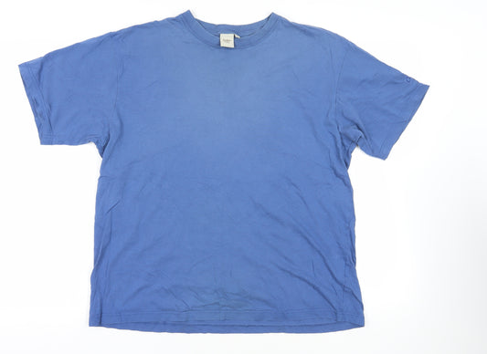 Cotton Traders Mens Blue Cotton T-Shirt Size M Crew Neck