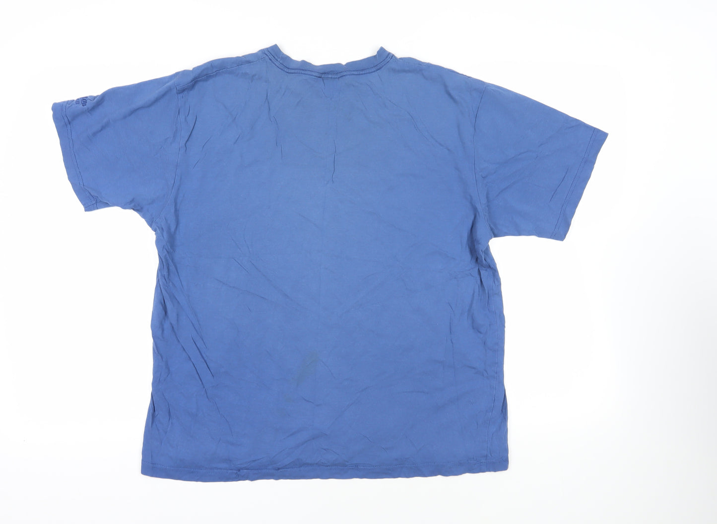 Cotton Traders Mens Blue Cotton T-Shirt Size M Crew Neck