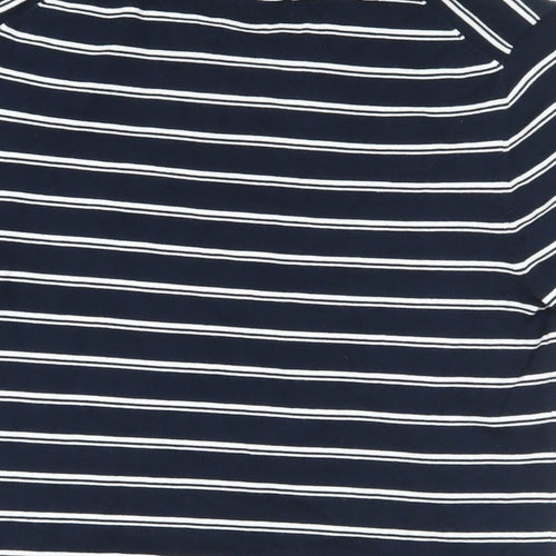 Autograph Mens Blue Striped Cotton Polo Size XS Collared Pullover