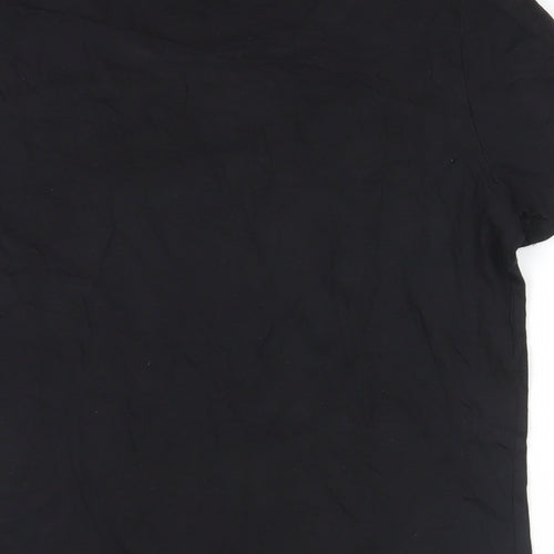 VERO MODA Womens Black Cotton Basic T-Shirt Size M Round Neck - Iceland
