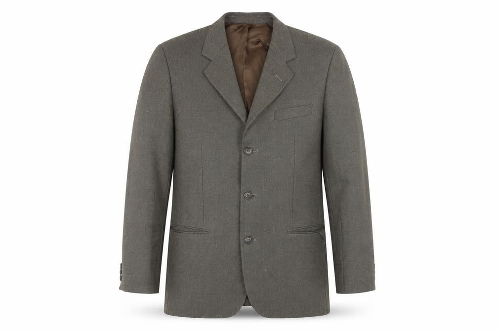 Front view of Marks & Spencer men’s brown wool jacket blazer, size 40, regular
