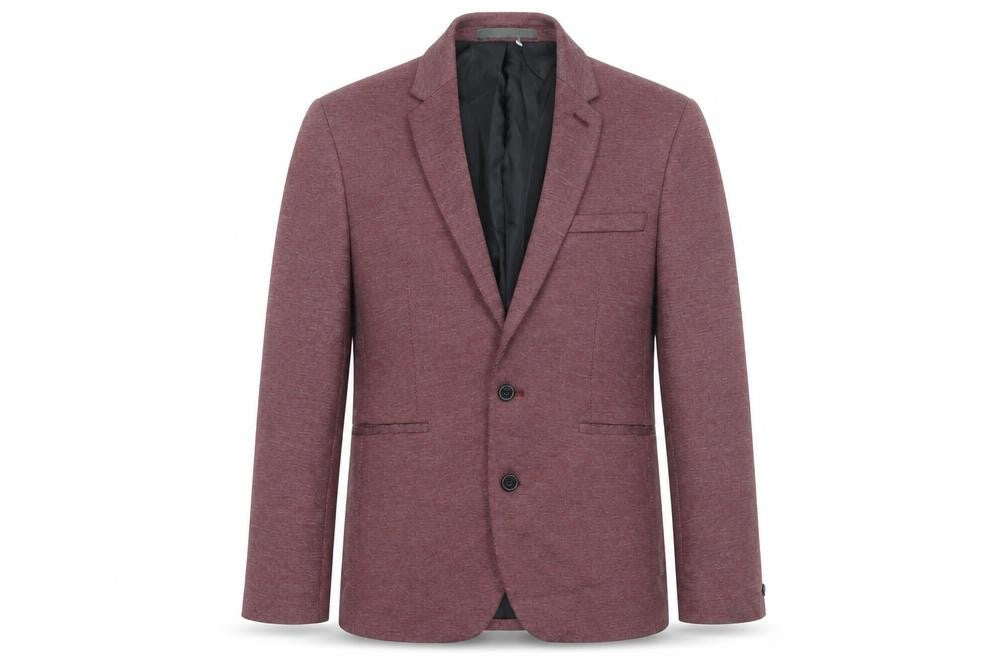Burton Mens Red Polyester Jacket Blazer Size 40 Regular